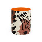 Rustic Leopard Accent Coffee Mug — Animal Print Ceramic Mug (11/15oz)