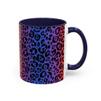 Rainbow Leopard Accent Coffee Mug — Colorful Animal Print 11/15oz