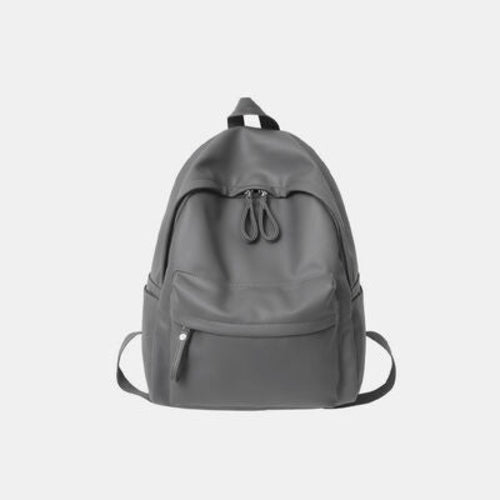 Stylish PU Leather Zip Backpack for Everyday Use