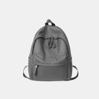Stylish PU Leather Zip Backpack for Everyday Use