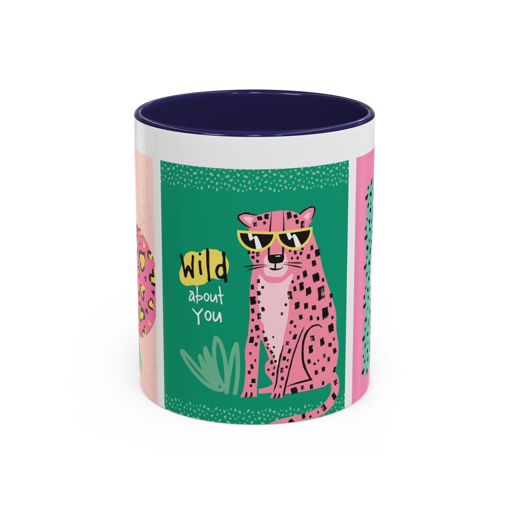Valentine’s Day Leopard Coffee Mug - "Wild About You" Accent Mug