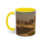 Desert Oasis Coffee Mug — Palm Trees & Sunset Scenic Accent Mug