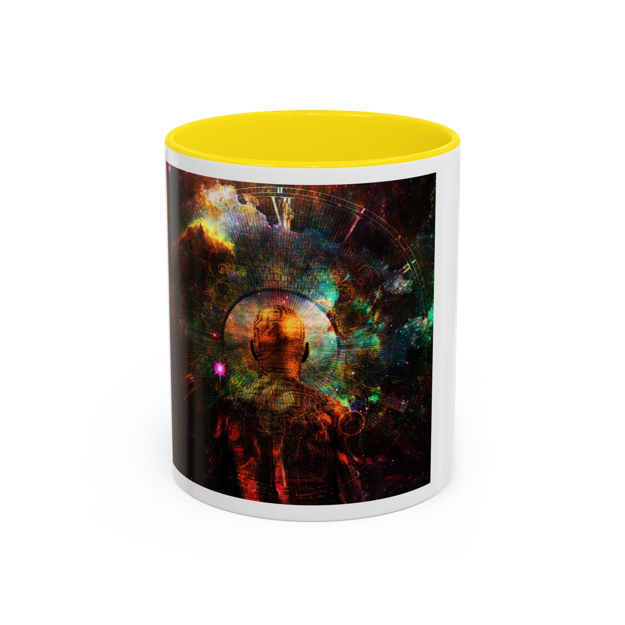 Cosmic Astronaut Accent Coffee Mug — Galaxy Space Art 11/15oz