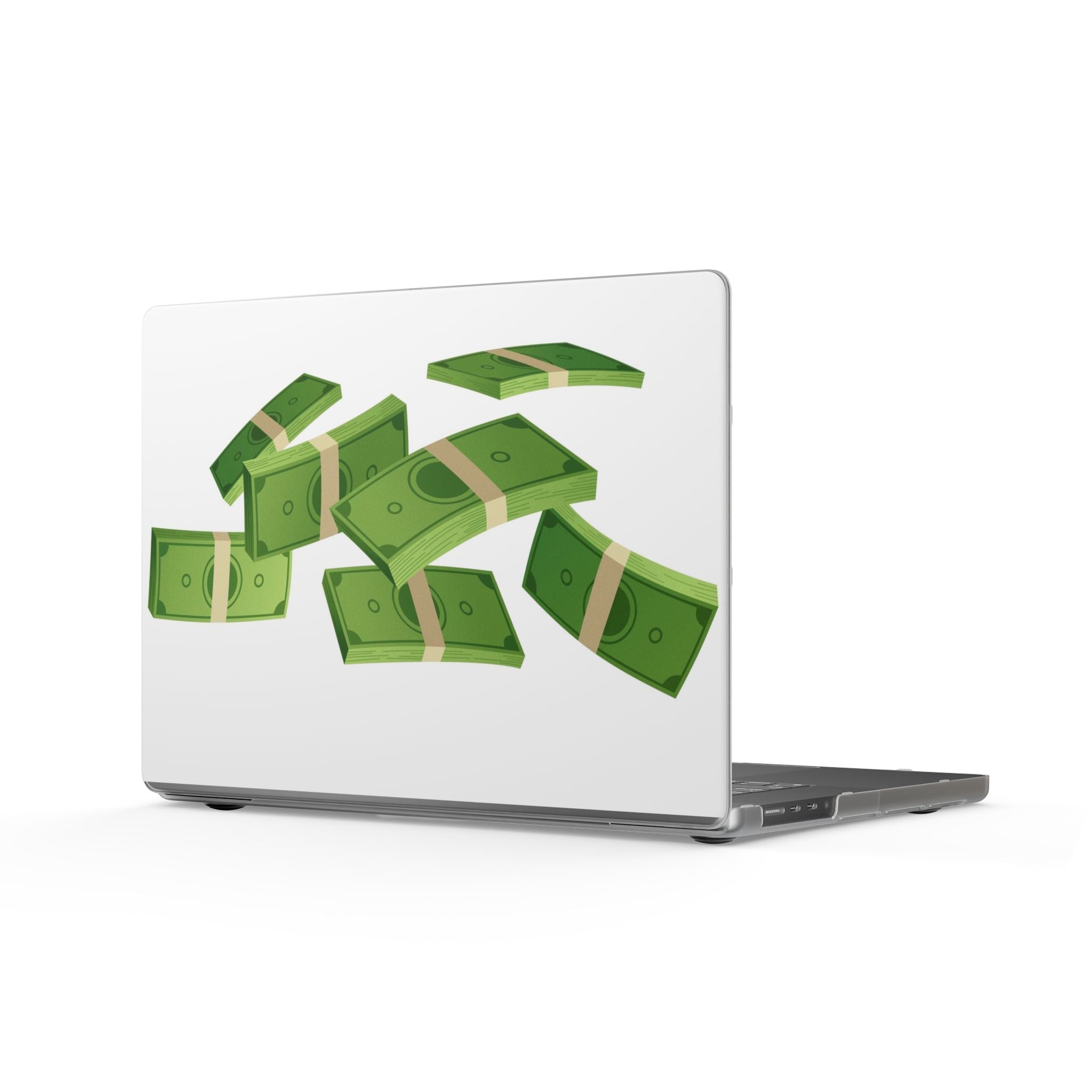 Flying Money MacBook Case — Matte Laptop Skin with Cash Design