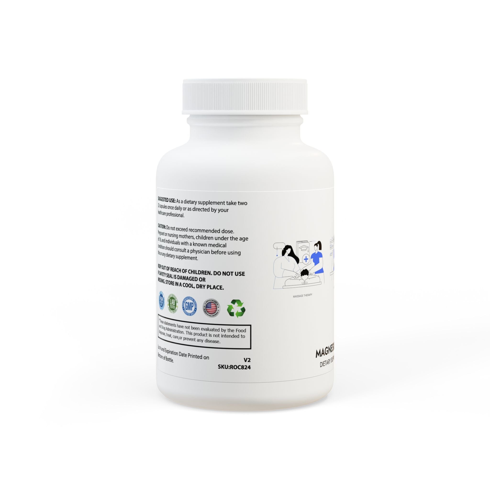 Magnesium Glycinate Supplement (60 Capsules)