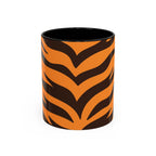 Tiger Stripe Accent Coffee Mug – Orange & Black Animal Print