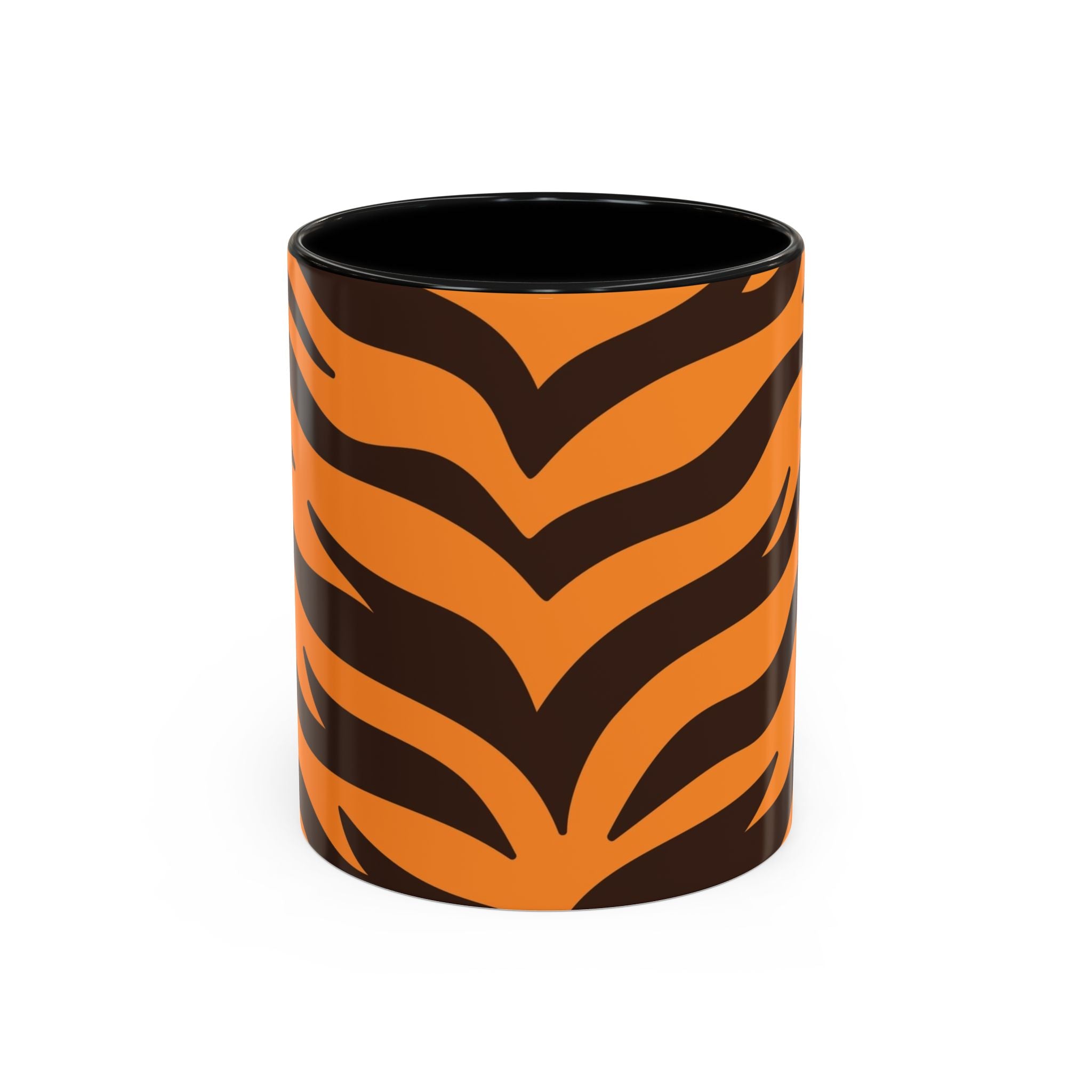 Tiger Stripe Accent Coffee Mug – Orange & Black Animal Print