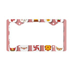 Diwali Decorative Metal License Plate Frame – Festive Rangoli & Diyas Design