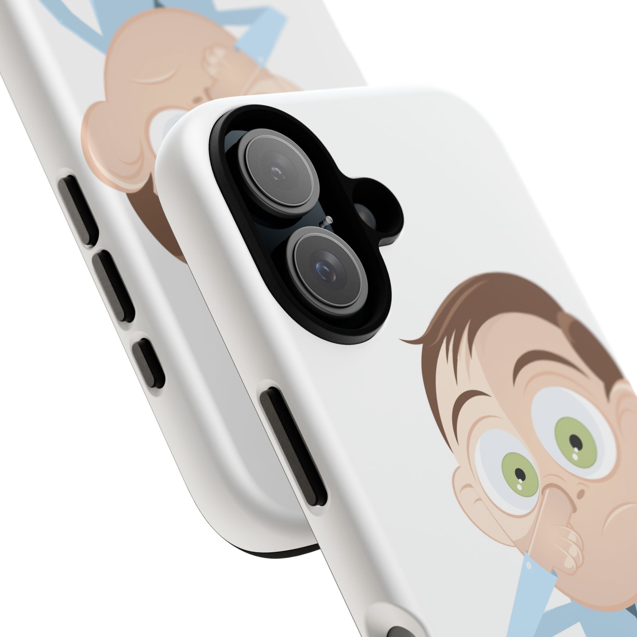 Funny Cartoon Guy Phone Case – Humorous Nose-Picking Character Protective Cover