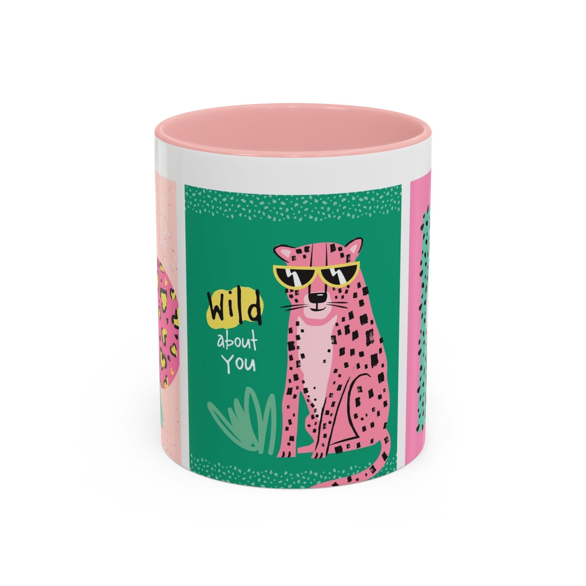 Valentine’s Day Leopard Coffee Mug - "Wild About You" Accent Mug
