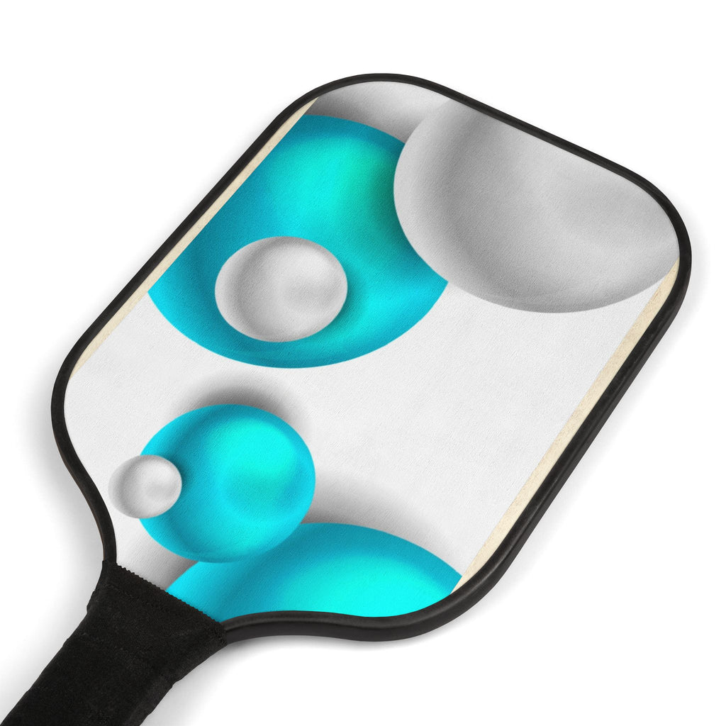 Pickleball Paddle Kit – Blue & White Bubble Design with 2 Paddles and 2 Balls
