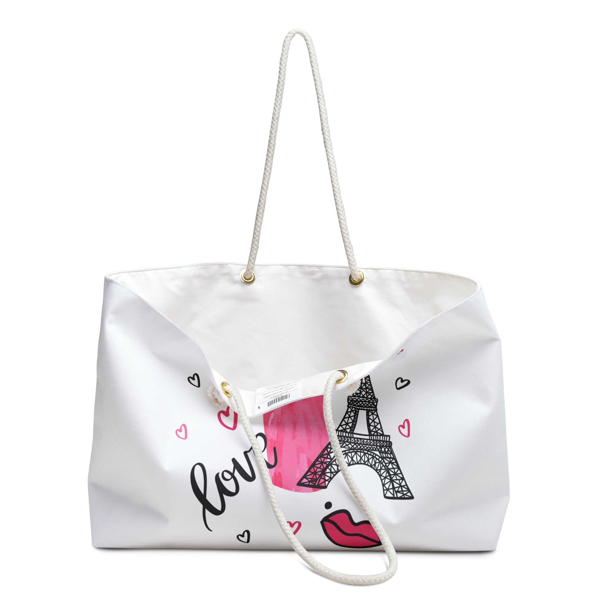 Parisian Dress & Eiffel Tower Weekender Bag | Love Lipstick Hearts