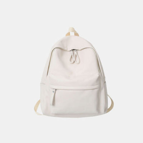 Stylish PU Leather Zip Backpack for Everyday Use