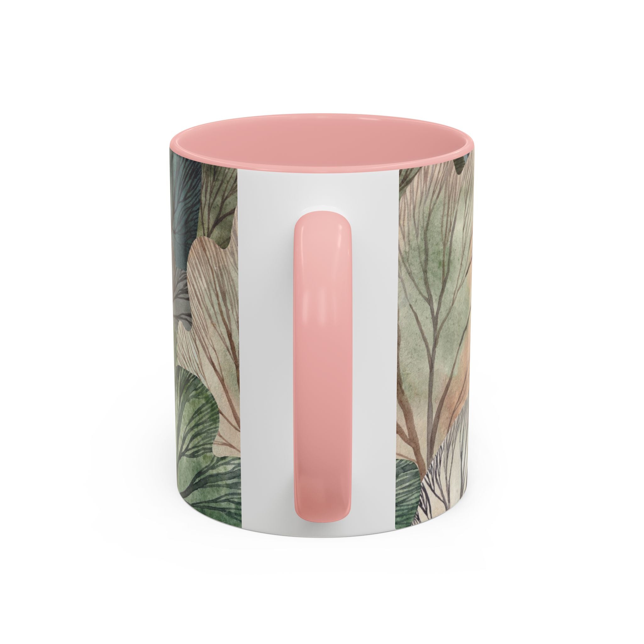 Botanical Woodland Coffee Mug — Earthy Leaf Pattern Accent Mug (11/15oz)