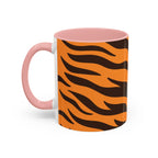 Tiger Stripe Accent Coffee Mug – Orange & Black Animal Print