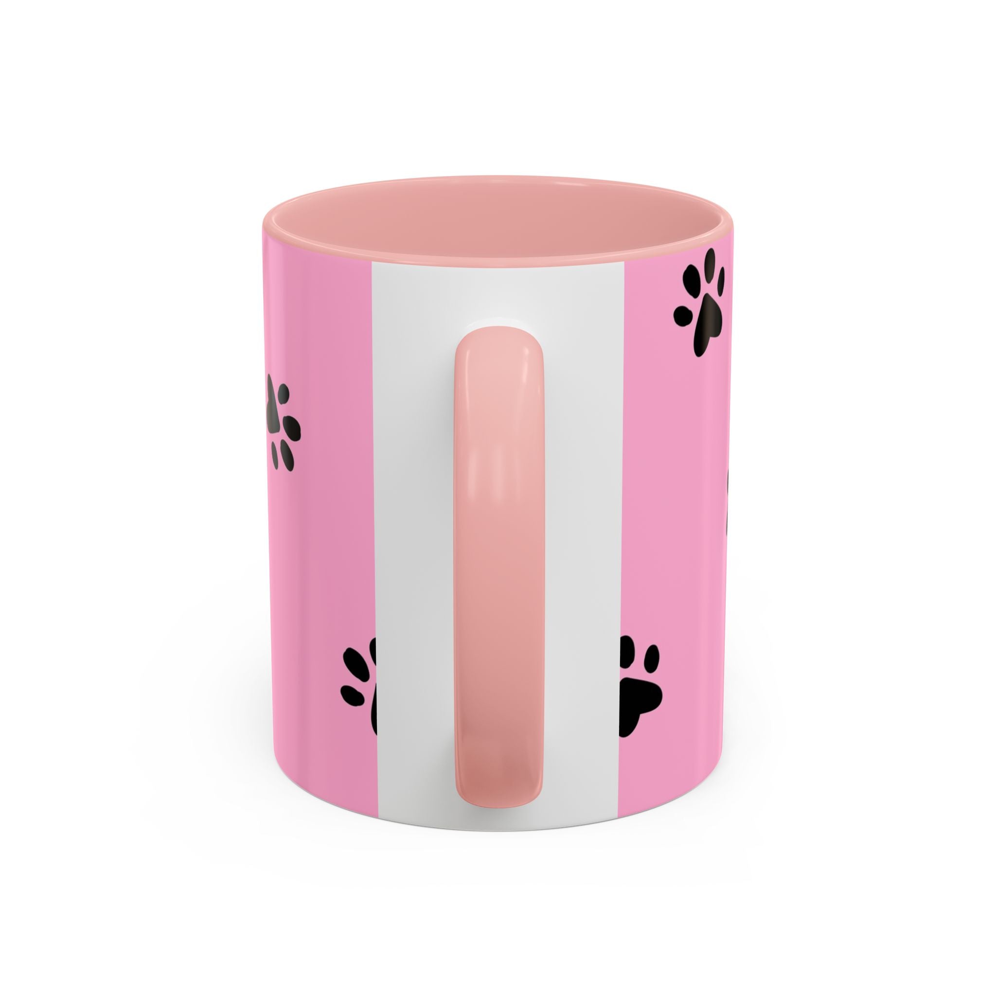 Pink Paw Print Coffee Mug – Cute Pet Lover Accent Mug (11/15oz)