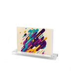 Acrylic Table Sign – Colorful Abstract Desk Display