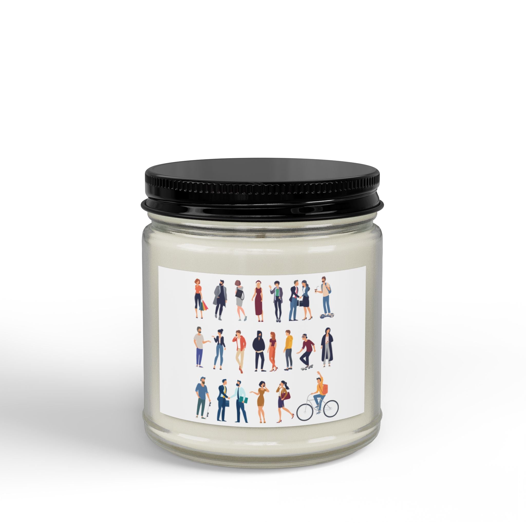 Scented Soy Candles with Black Lid, (4 and 9oz)