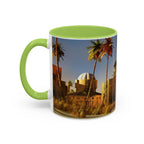 Desert Oasis Accent Coffee Mug – Palm Trees & Sunset Scenic Ceramic Mug (11/15oz)