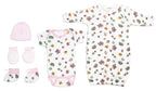 Newborn Baby Girls 6 Pc Layette Baby Shower Gift