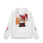 Boxer Illustration Windbreaker Jacket | Red Gloves Boxing Artwork