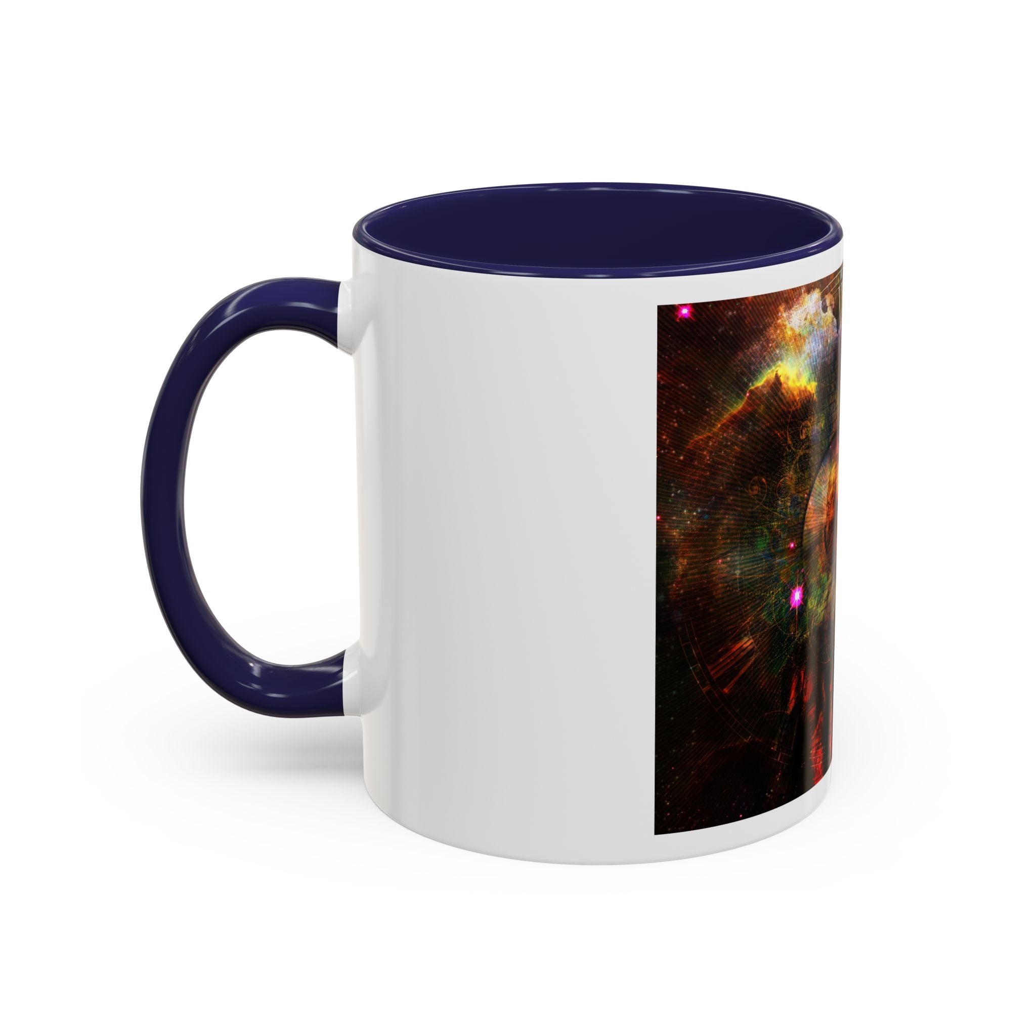 Cosmic Astronaut Accent Coffee Mug — Galaxy Space Art 11/15oz