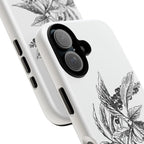 Botanical Sketch Phone Case – Black Ink Herb Illustration Tough Case