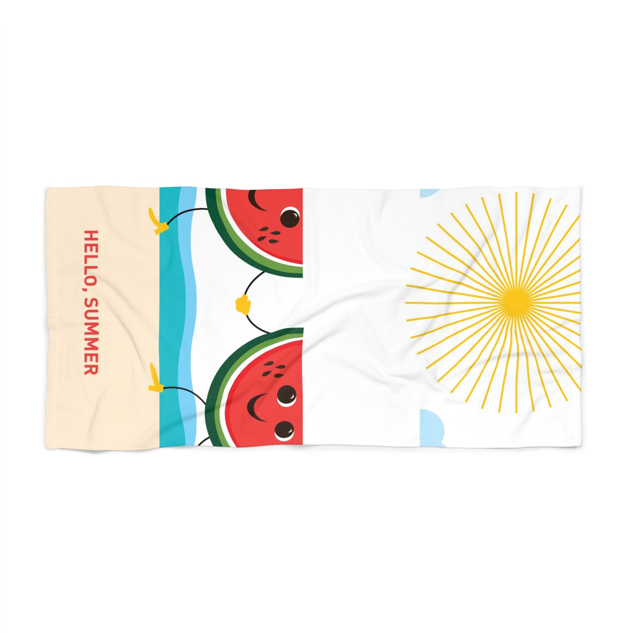 Hello Summer Watermelon Beach Towel — Sunny Pool & Beach Towel