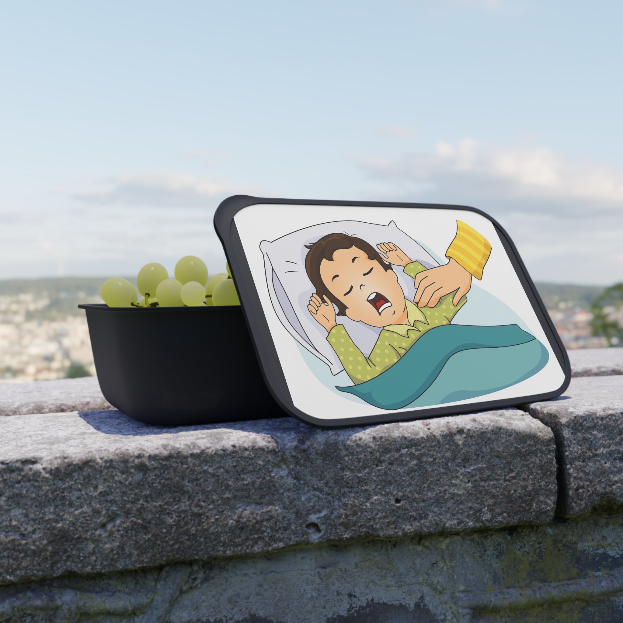 PLA Bento Box with Band and Utensils