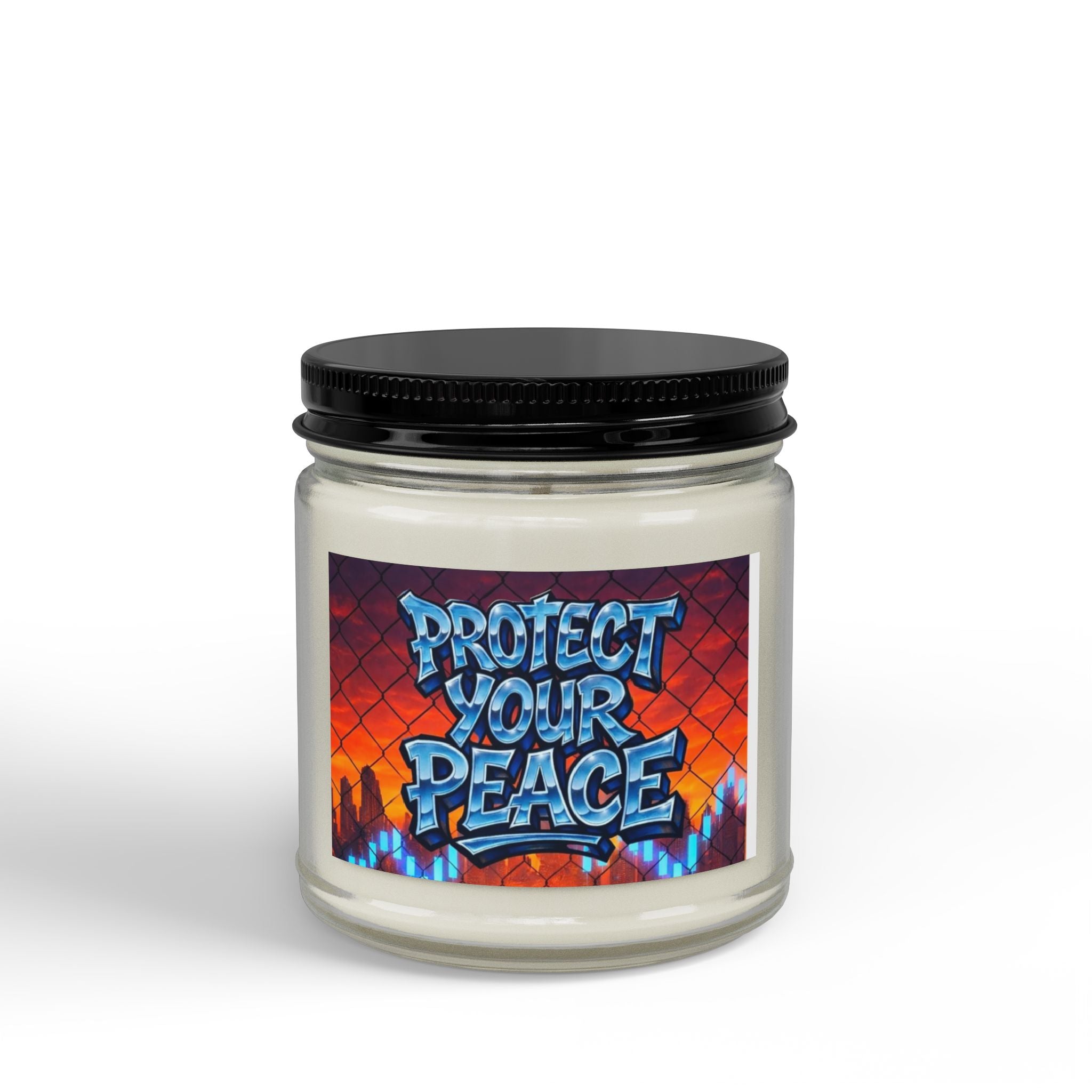 Scented Soy Candles with Black Lid, (4 and 9oz)