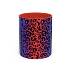 Rainbow Leopard Accent Coffee Mug — Colorful Animal Print 11/15oz