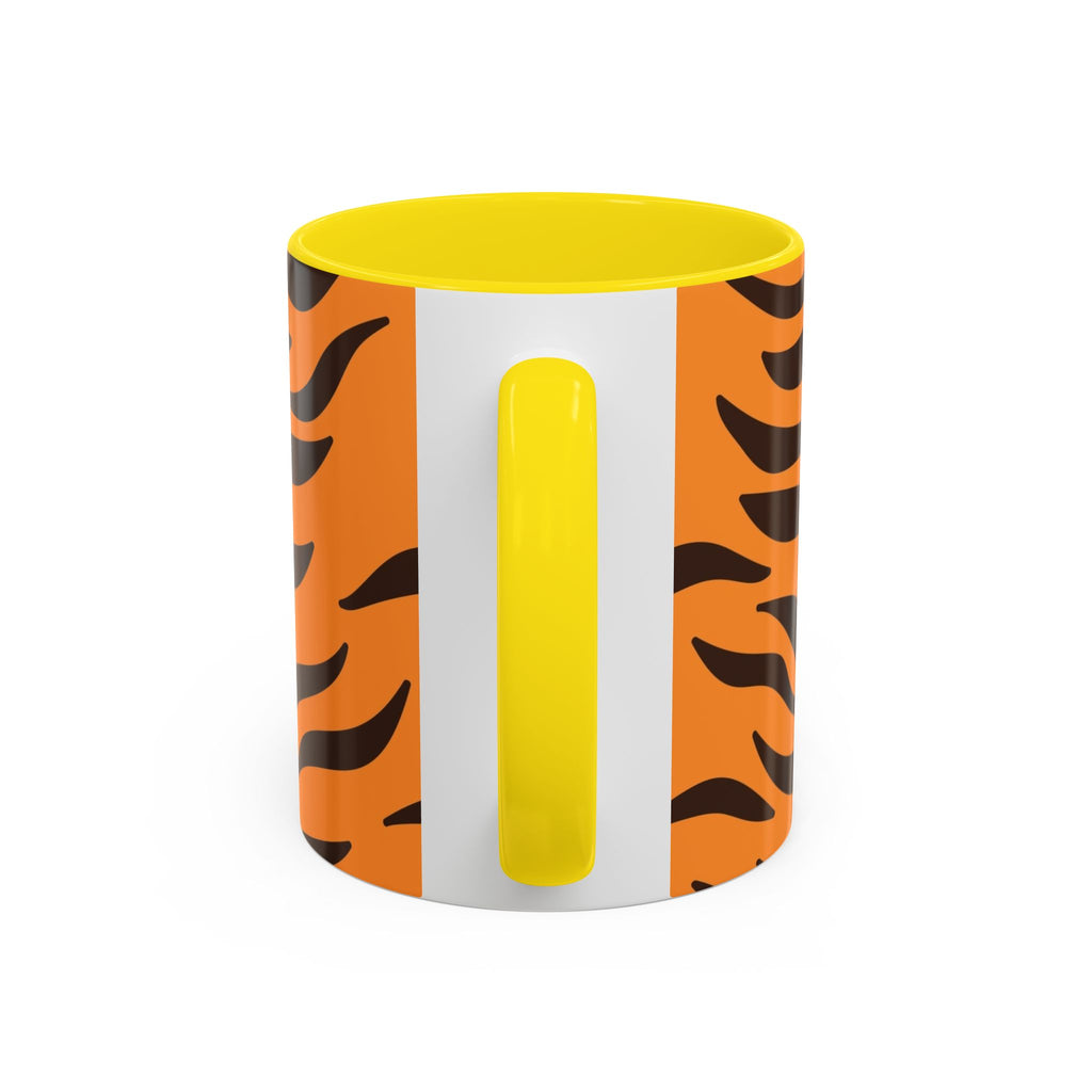 Tiger Stripe Accent Coffee Mug – Orange & Black Animal Print