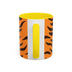 Tiger Stripe Accent Coffee Mug – Orange & Black Animal Print