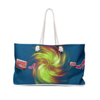 Swirl Galaxy with Heels and Purses Weekender Bag | Colorful Travel Tote