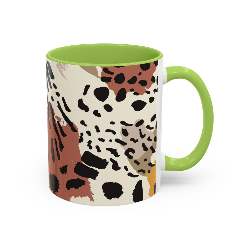 Rustic Leopard Accent Coffee Mug — Animal Print Ceramic Mug (11/15oz)