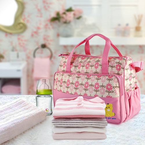 5PCS Per Set Baby Nappy Diaper Bags Set Mummy Diaper Shoulder Bags