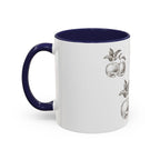 Botanical Apple Accent Coffee Mug — Vintage Fruit Sketch Ceramic Mug (11/15 oz)