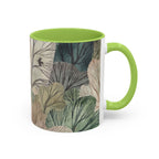 Botanical Woodland Coffee Mug — Earthy Leaf Pattern Accent Mug (11/15oz)
