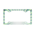 Metal License Plate Frame — Green Burst Radiant Design