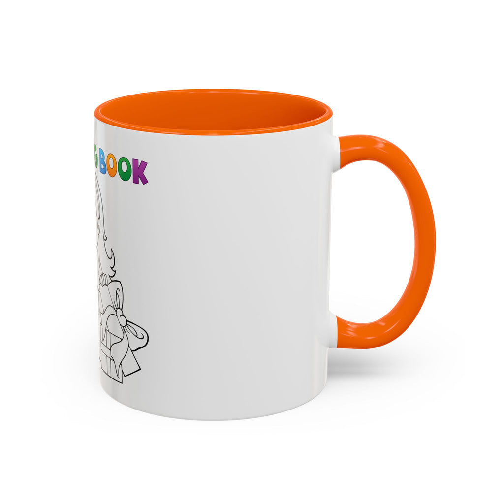 Coloring Book Coffee Mug — Kids Holiday Coloring Design (11/15oz Accent Mug)