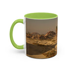 Desert Oasis Coffee Mug — Palm Trees & Sunset Scenic Accent Mug