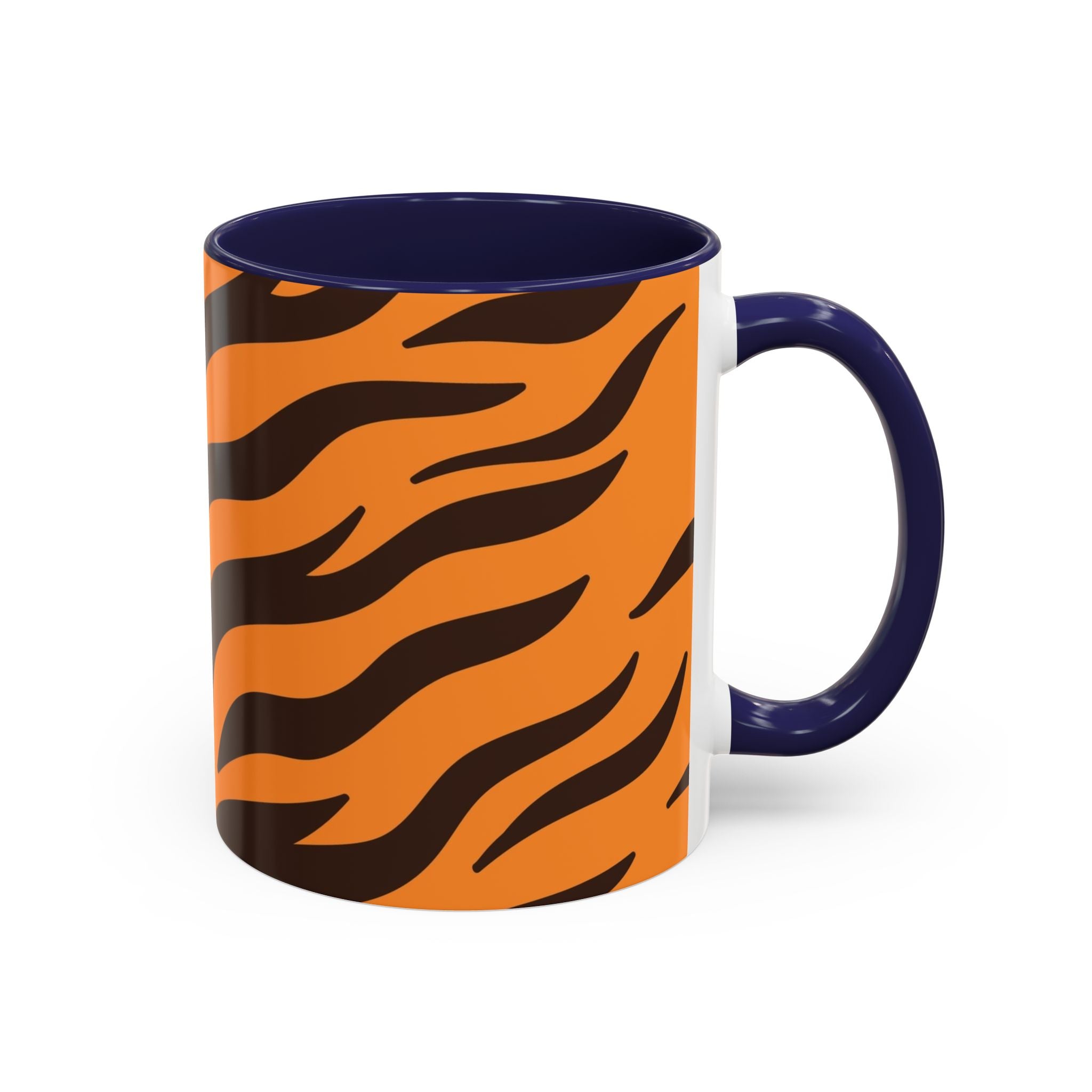 Tiger Stripe Accent Coffee Mug – Orange & Black Animal Print