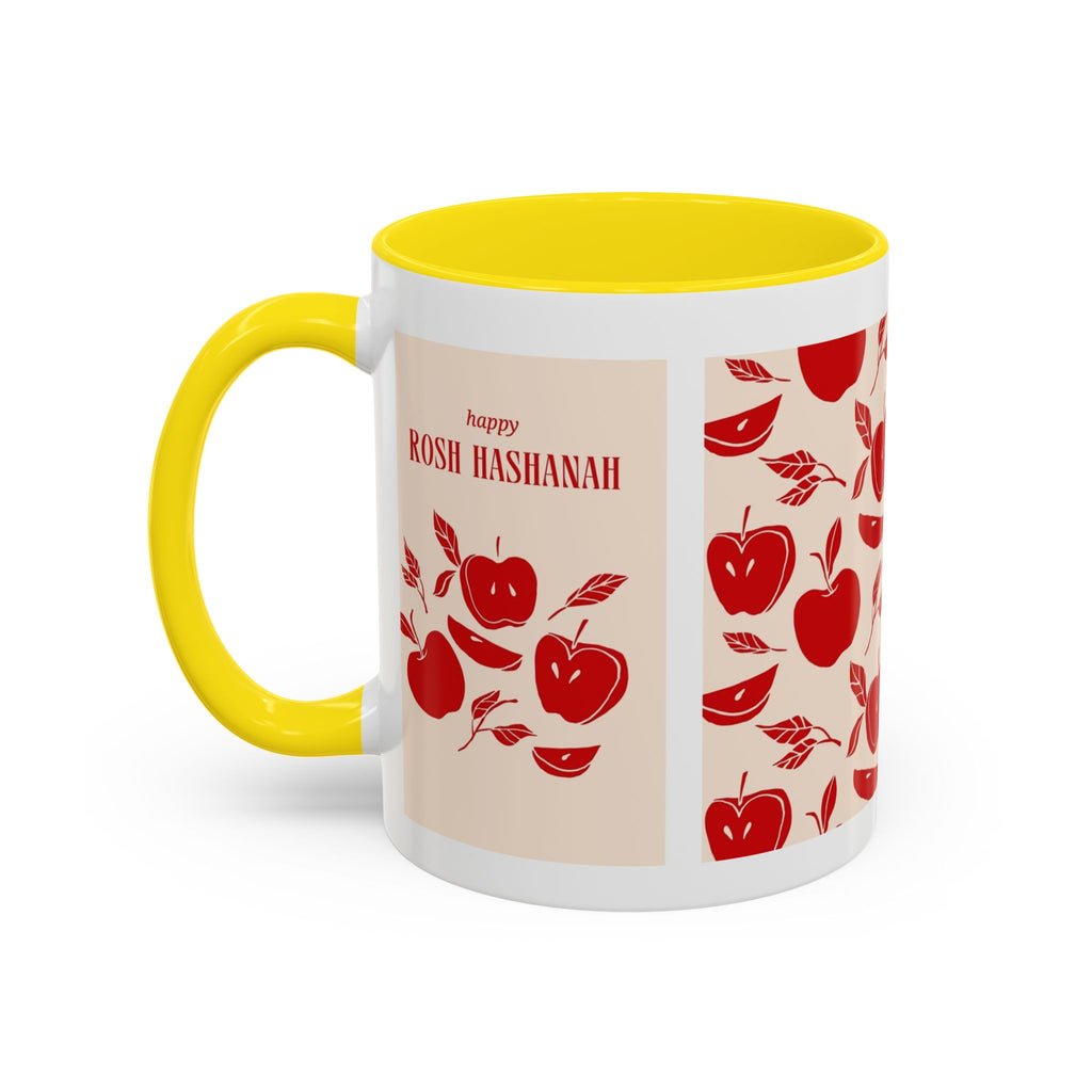 Rosh Hashanah Apple Accent Coffee Mug — 'Shana Tova' Holiday Morning Mug