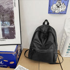 Stylish PU Leather Zip Backpack for Everyday Use