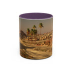 Desert Oasis Coffee Mug — Palm Trees & Sunset Scenic Accent Mug