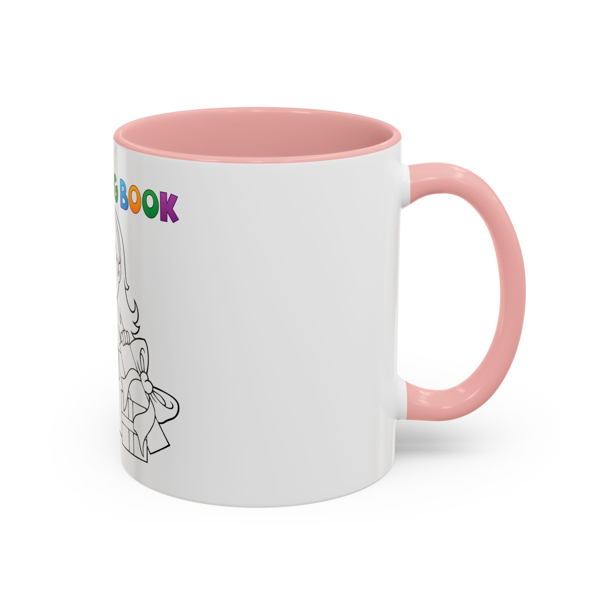 Coloring Book Coffee Mug — Kids Holiday Coloring Design (11/15oz Accent Mug)