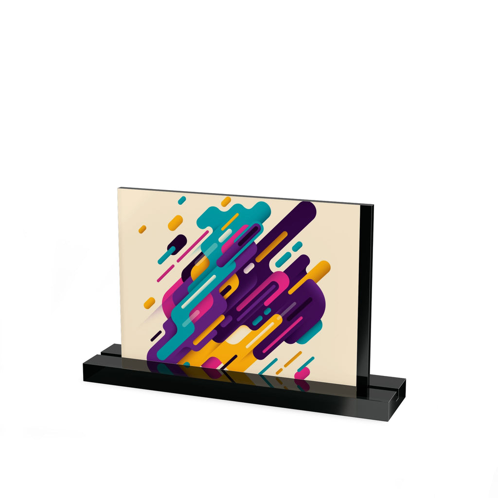 Acrylic Table Sign – Colorful Abstract Desk Display
