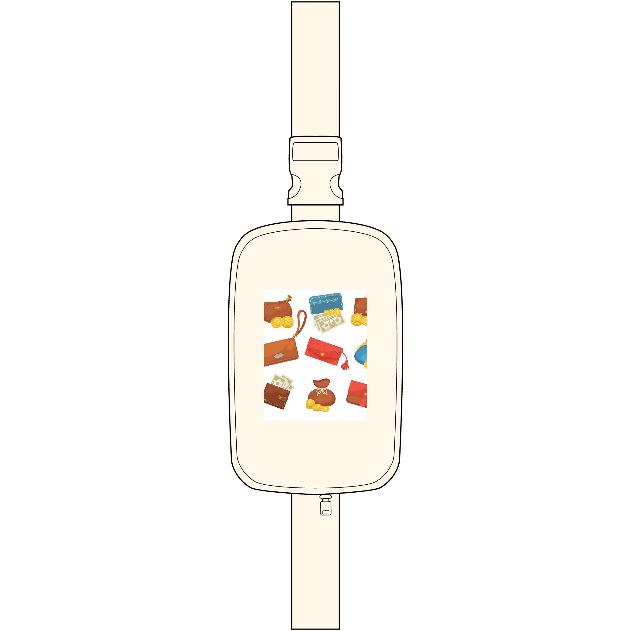 Cute Snack Icons Explorer Sling Bag | Embroidered Food Patch Design