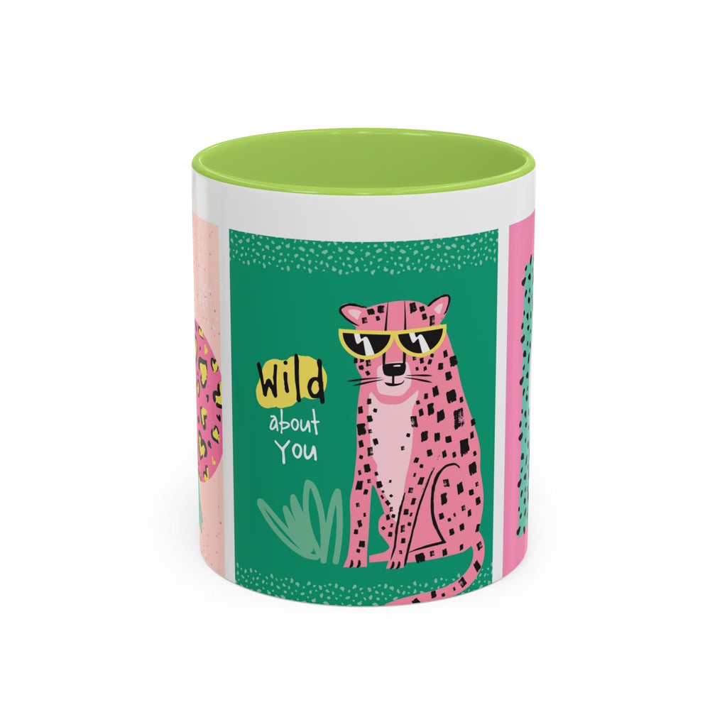 Valentine’s Day Leopard Coffee Mug - "Wild About You" Accent Mug