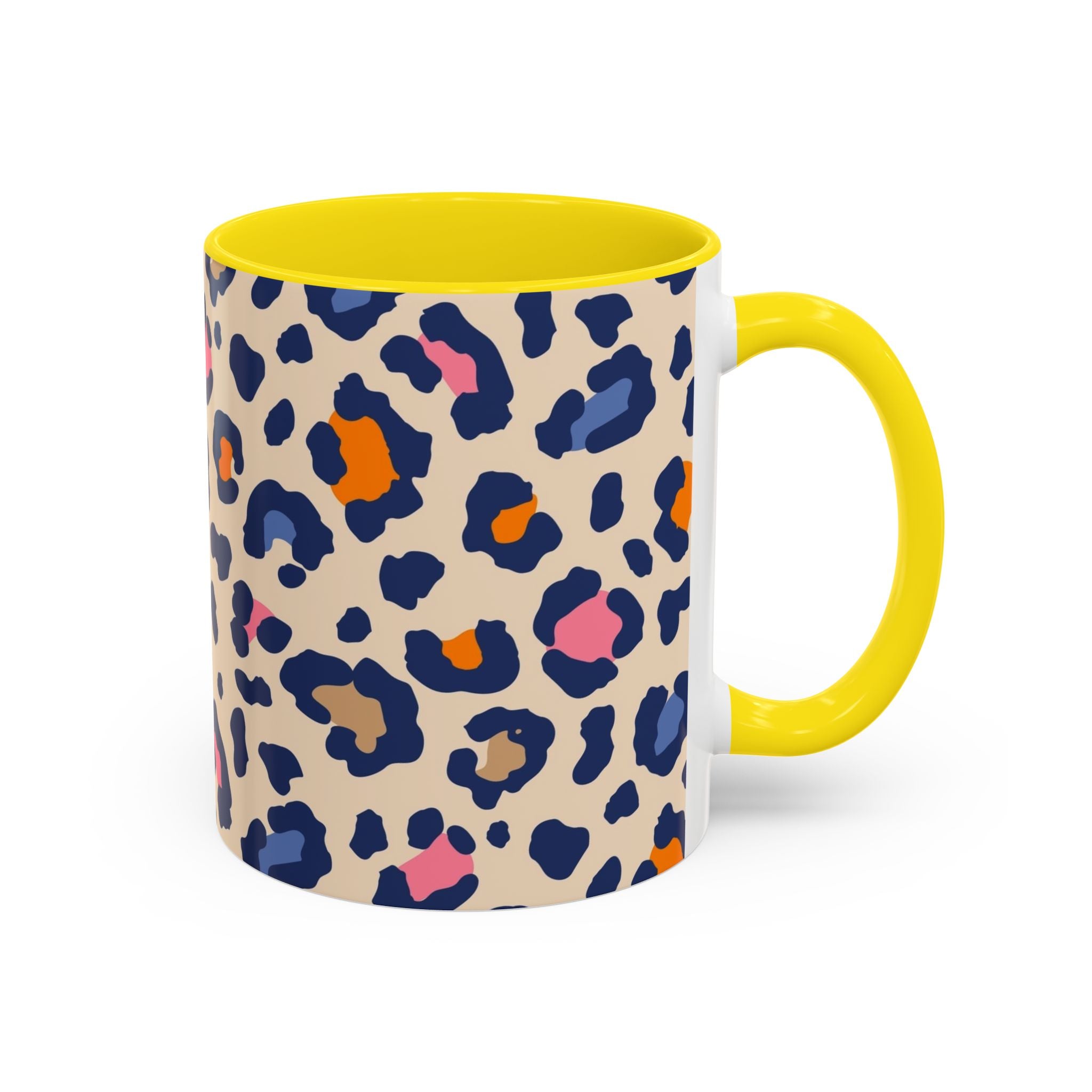 Colorful Leopard Print Accent Coffee Mug – 11/15oz
